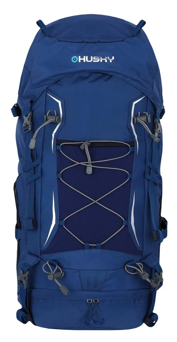 husky-ribon-60l-expeditionsrucksack-blau-regenh-lle image 1