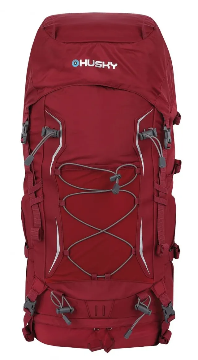husky-ribon-60-l-trekkingrucksack-rot-schwarz-mit-regenh-lle image 1