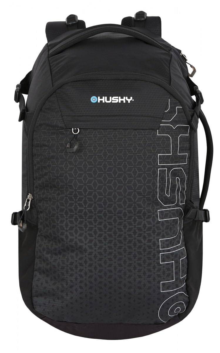 husky-campus-30l-trekkingrucksack-schwarz-mit-laptopfach-regenh-lle image 1
