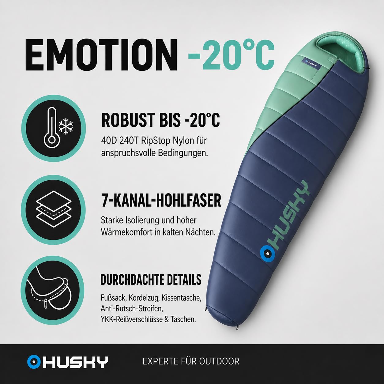 husky-emotion-20-mumienschlafsack-mint-210x85-4-jahreszeiten image 5