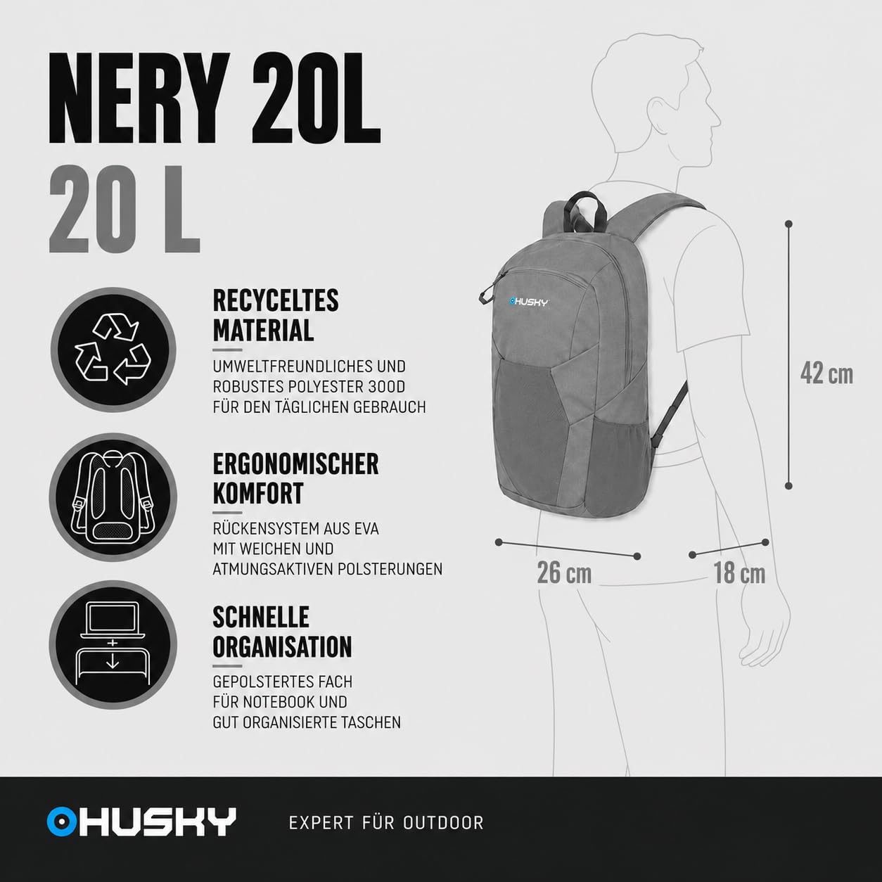 husky-nery-20l-city-rucksack-gr-n-recycelt image 4