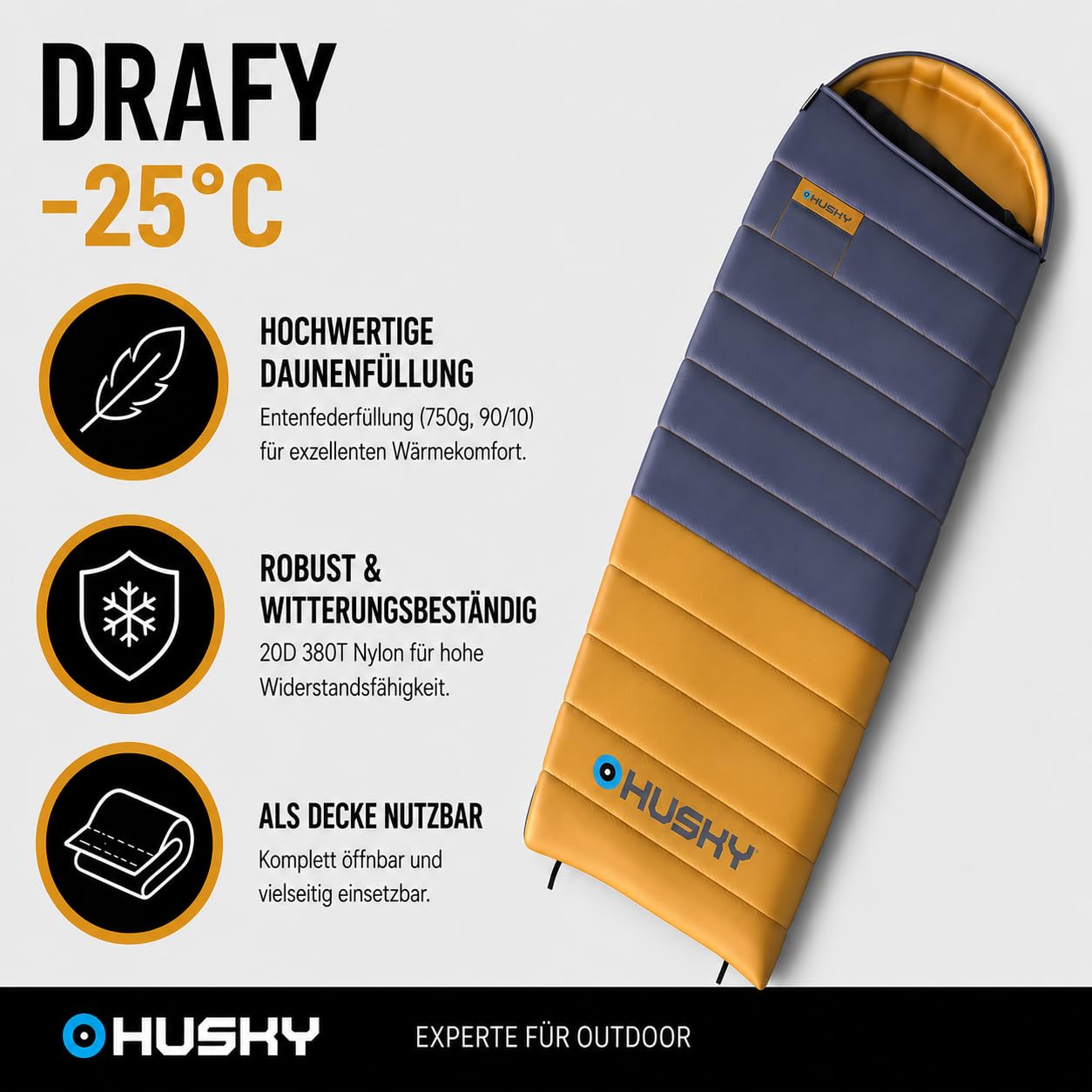 husky-drafy-deckenschlafsack-25-c-blau-grau-220x85-cm image 7
