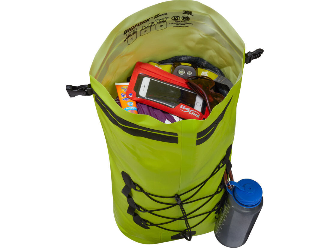 sealline-bigfork-dry-daypack-rucksack-lime-30l-wasserdicht image 5