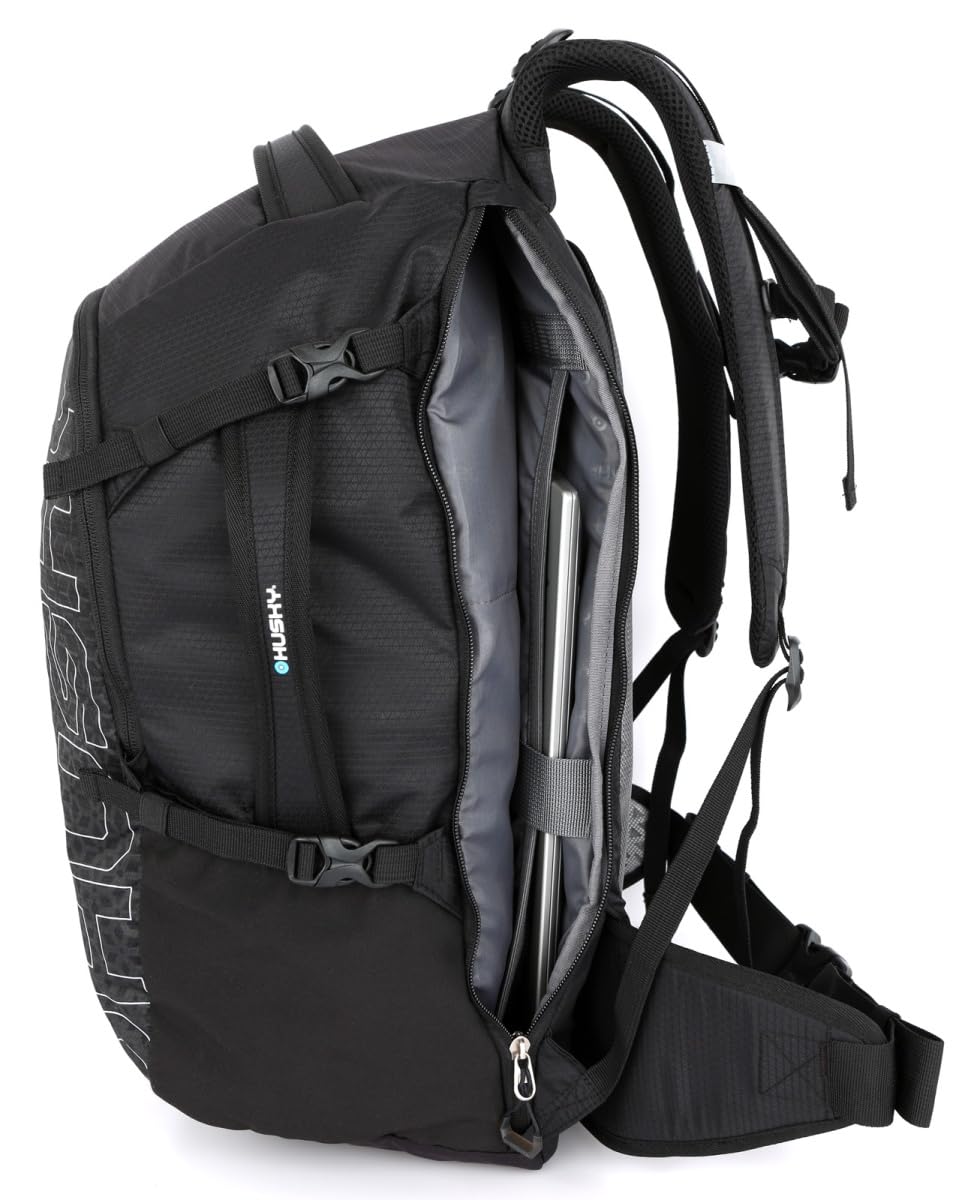 husky-campus-30l-trekkingrucksack-schwarz-mit-laptopfach-regenh-lle image 6
