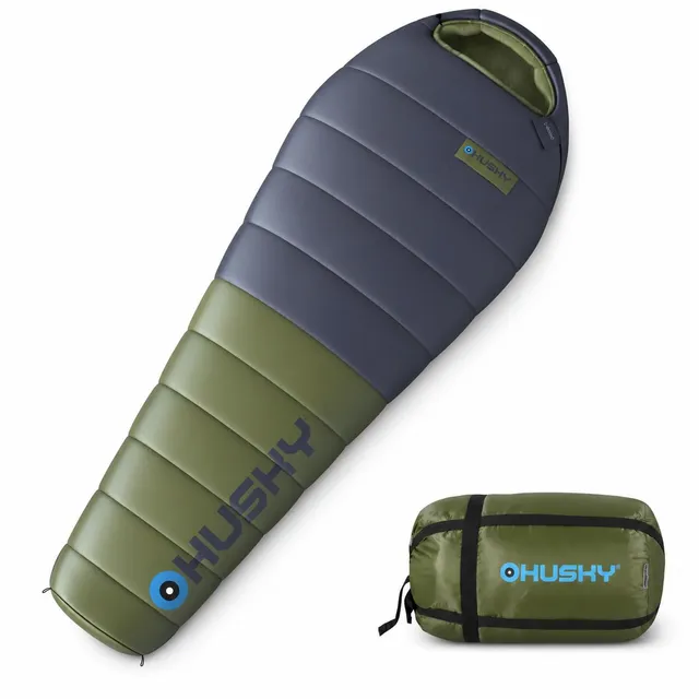 husky-devon-mumienschlafsack-blau-khaki-220x85-5-c image 1