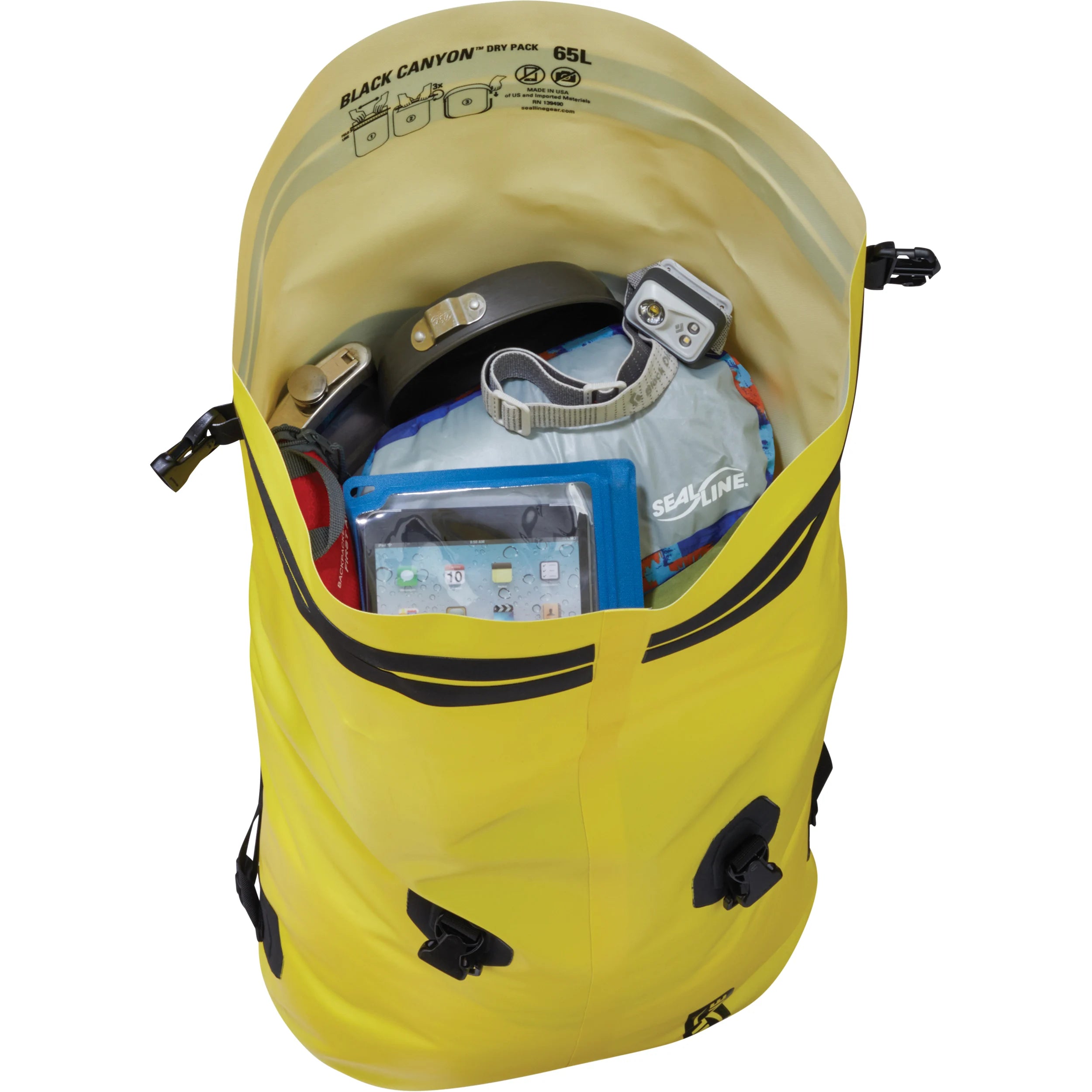sealline-black-canyon-dry-pack-packsack-schwarz-65l image 3