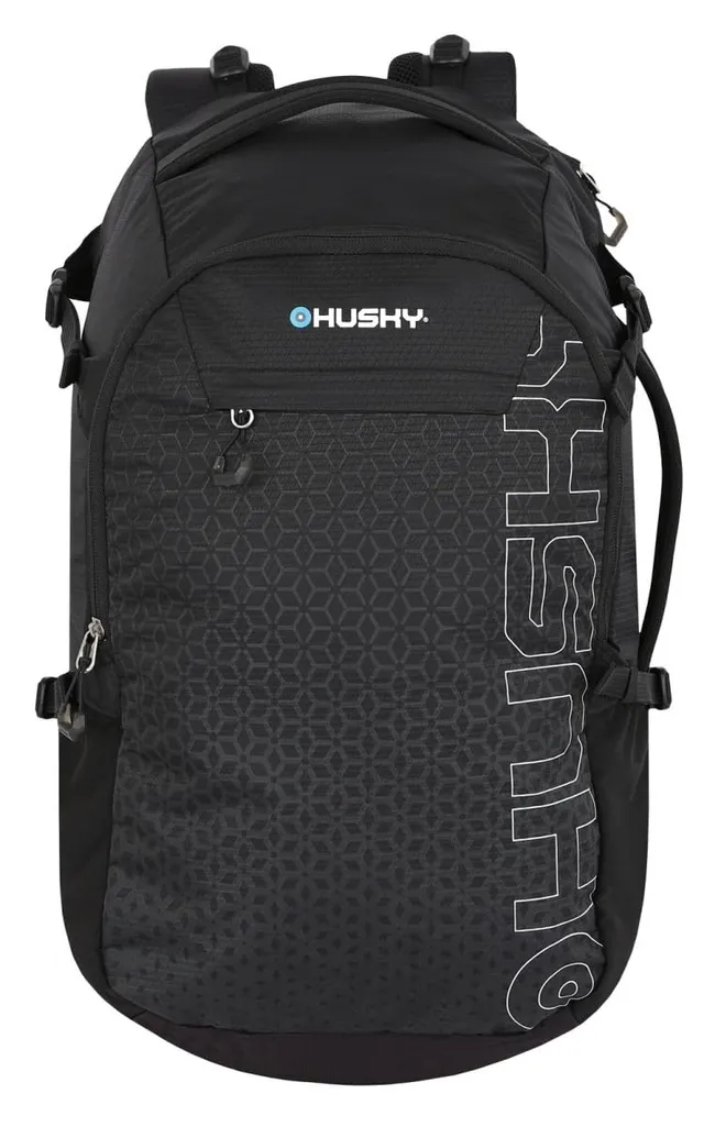 husky-campus-30l-trekkingrucksack-schwarz-mit-laptopfach-regenh-lle image 1