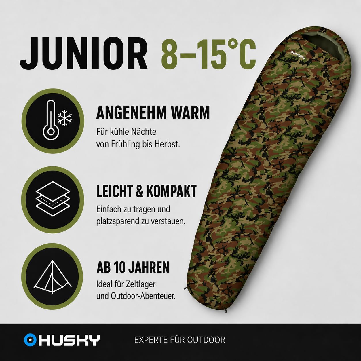 husky-junior-kinderschlafsack-camouflage-mumienschlafsack image 5