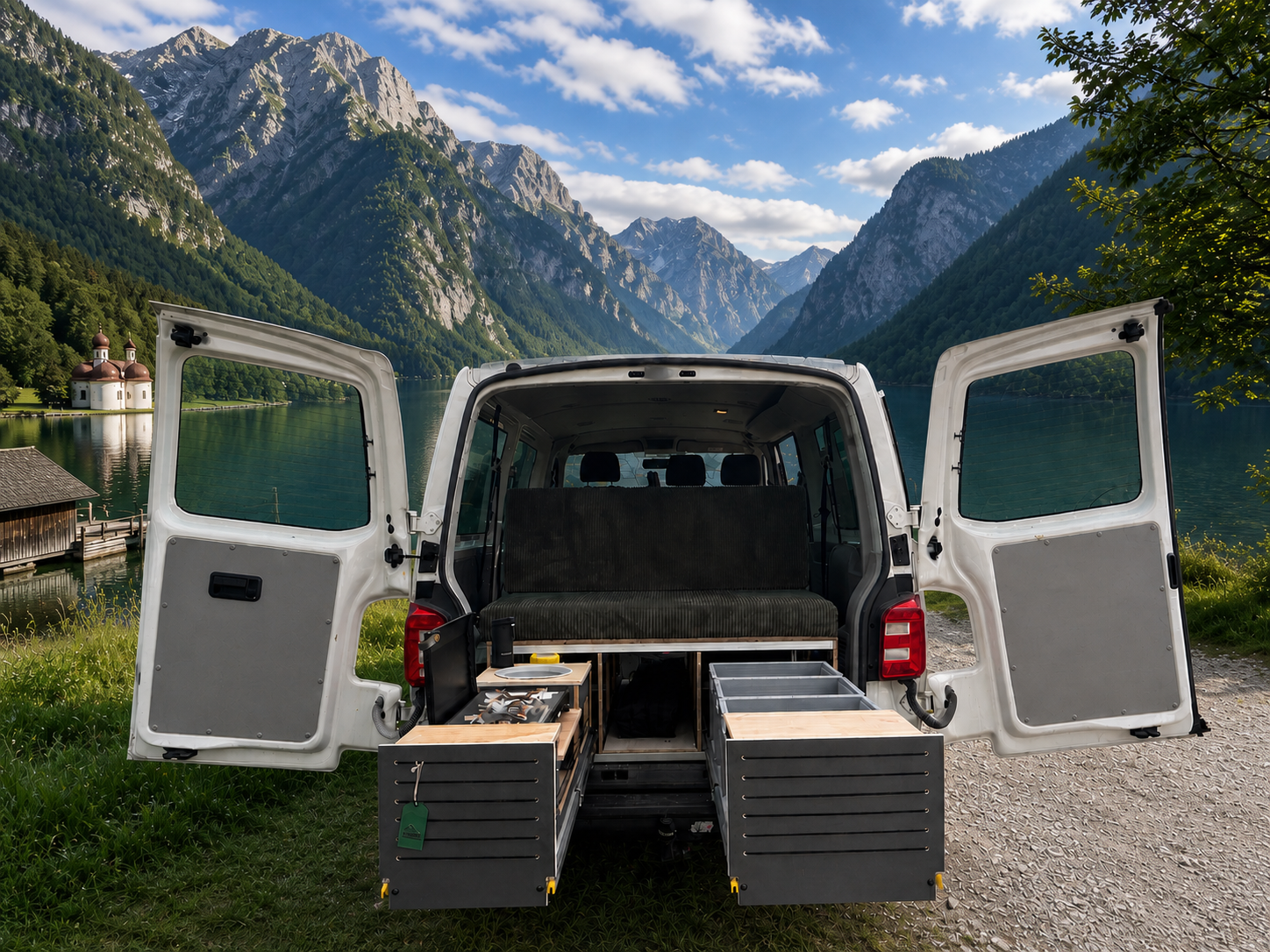 s-kistl-bench-campingbox-mit-sitzbank-und-bett-120x200 image 1
